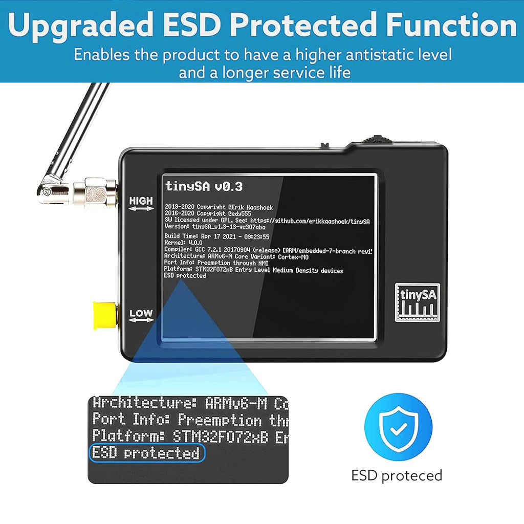 2.8inch Touchscreen 100KHz-960MHz Spectrum Analyzer A496214