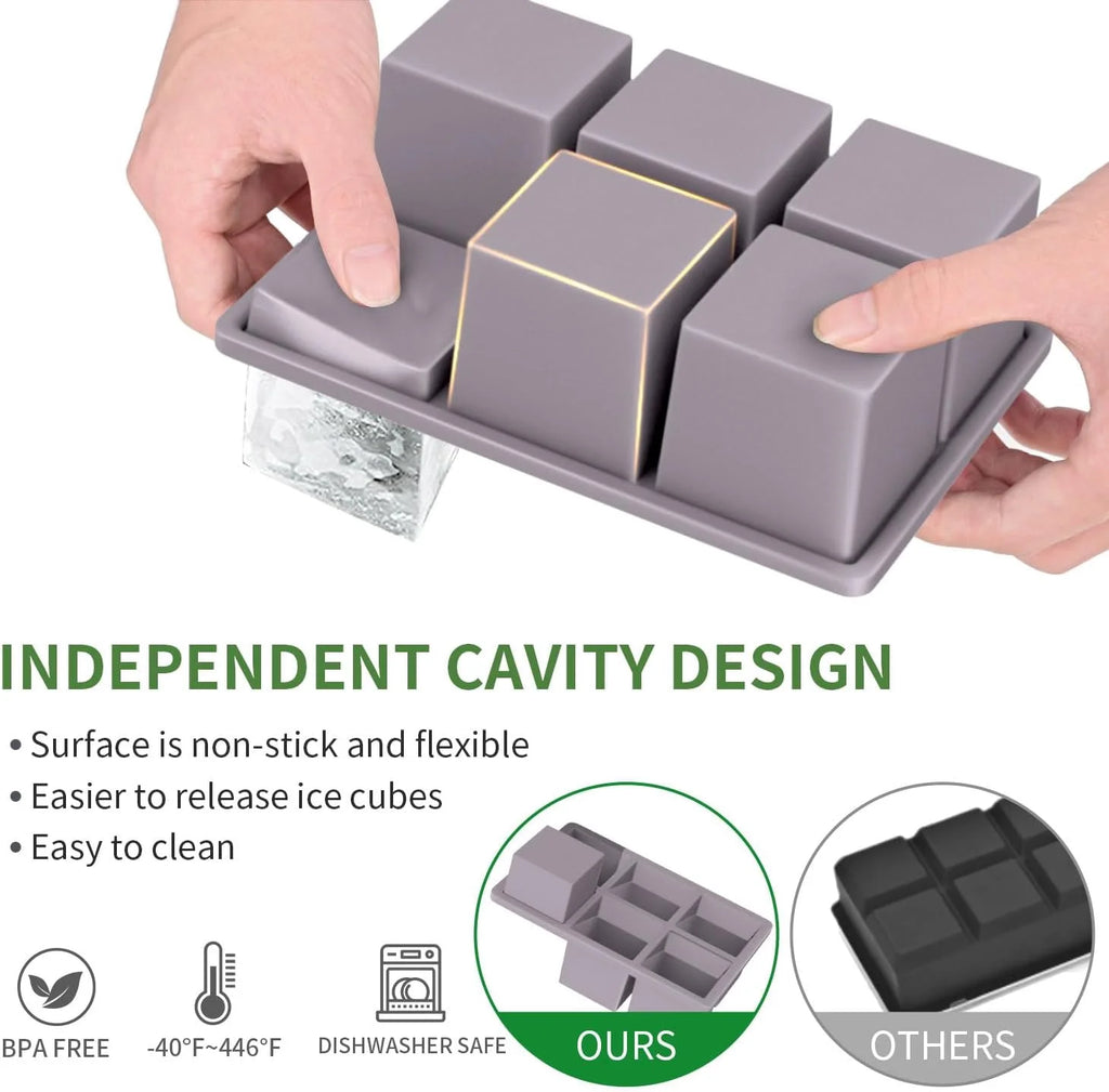Large Square Silicone Ice Cube Tray 2Pack G4143