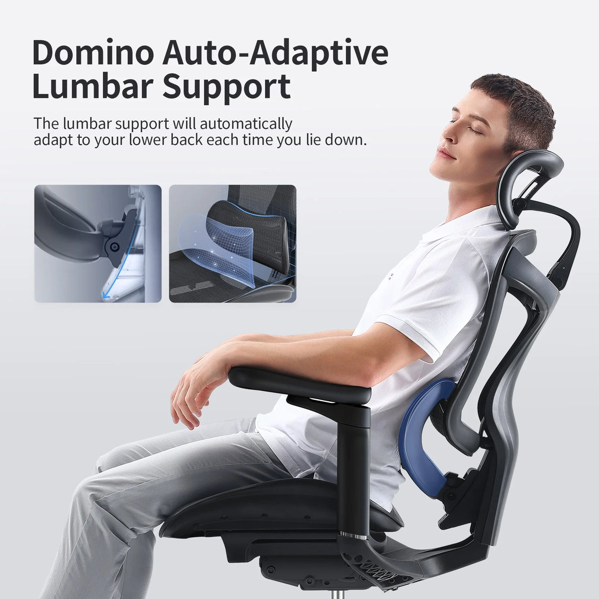 Black Ergonomic Mesh Office Chair with Lumbar Support X2777