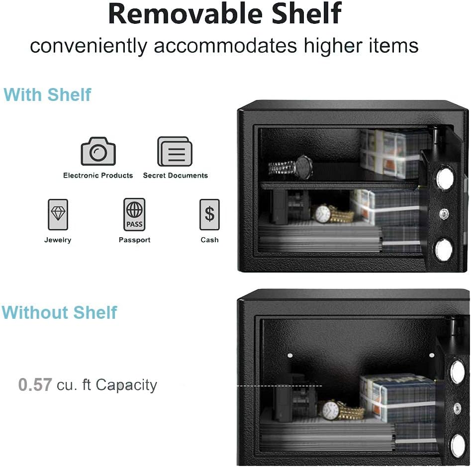 0.57 Cubic Feet Electronic Security Digital Safe V3759
