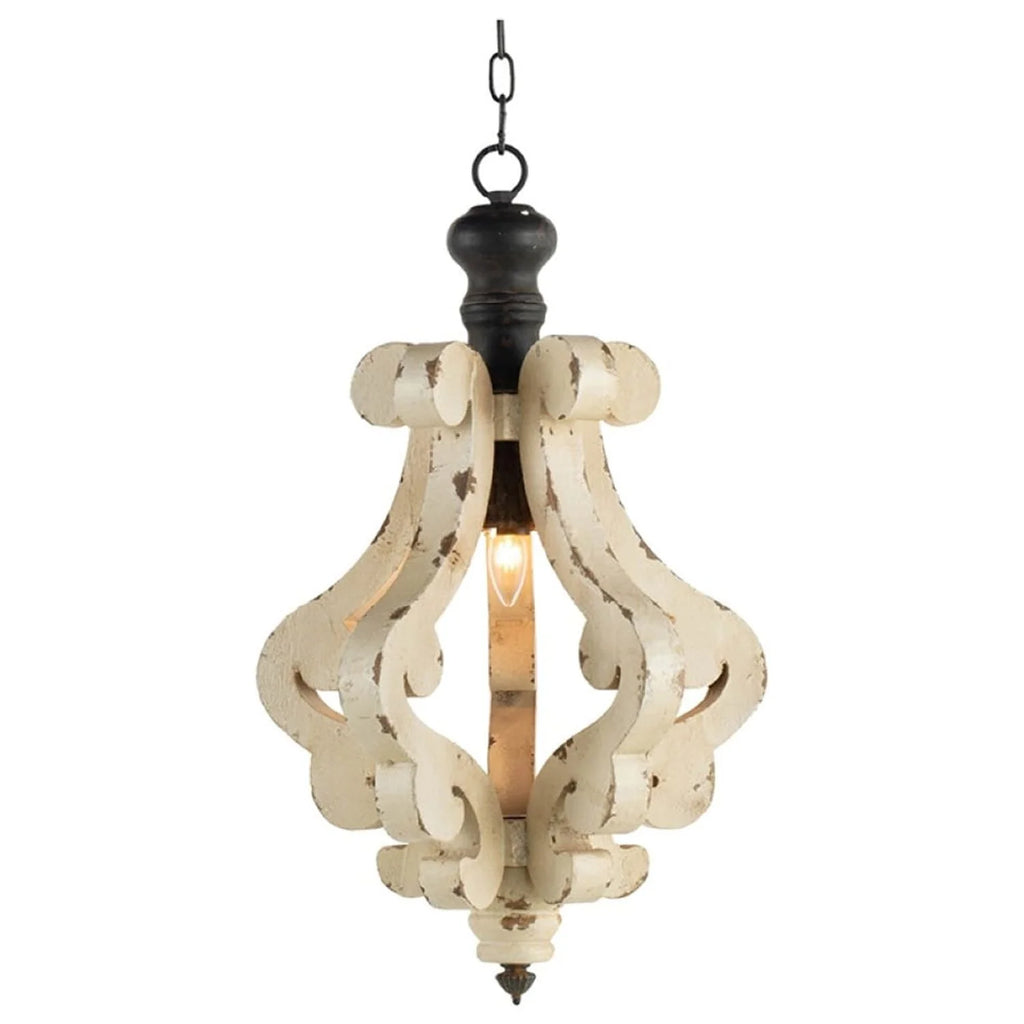 1-Light Chandelier 84" Beige V458