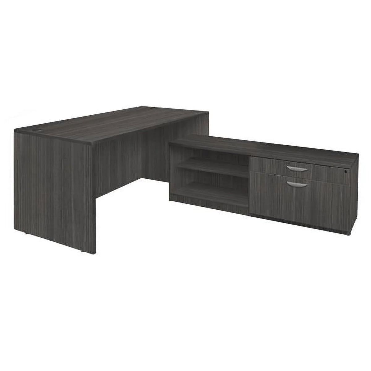 71 in. L-Desk Ash Grey F248277