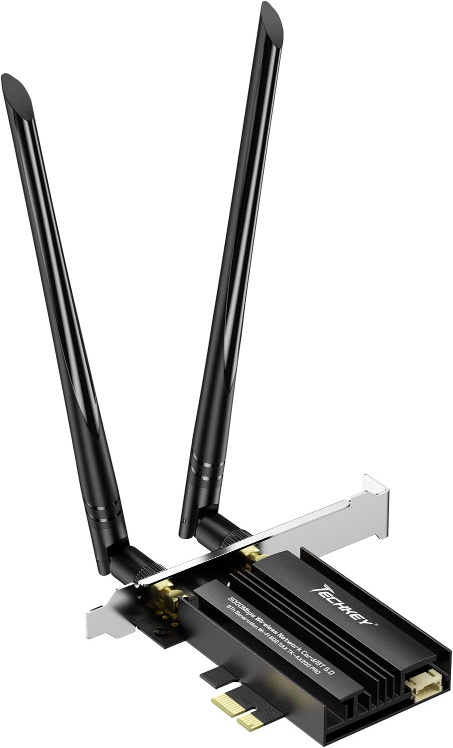 WiFi 6 Card PCIe 3000Mbps Wireless Adapter with Bluetooth 5.0 Dongle Dual Band 5dBi Antenna S805