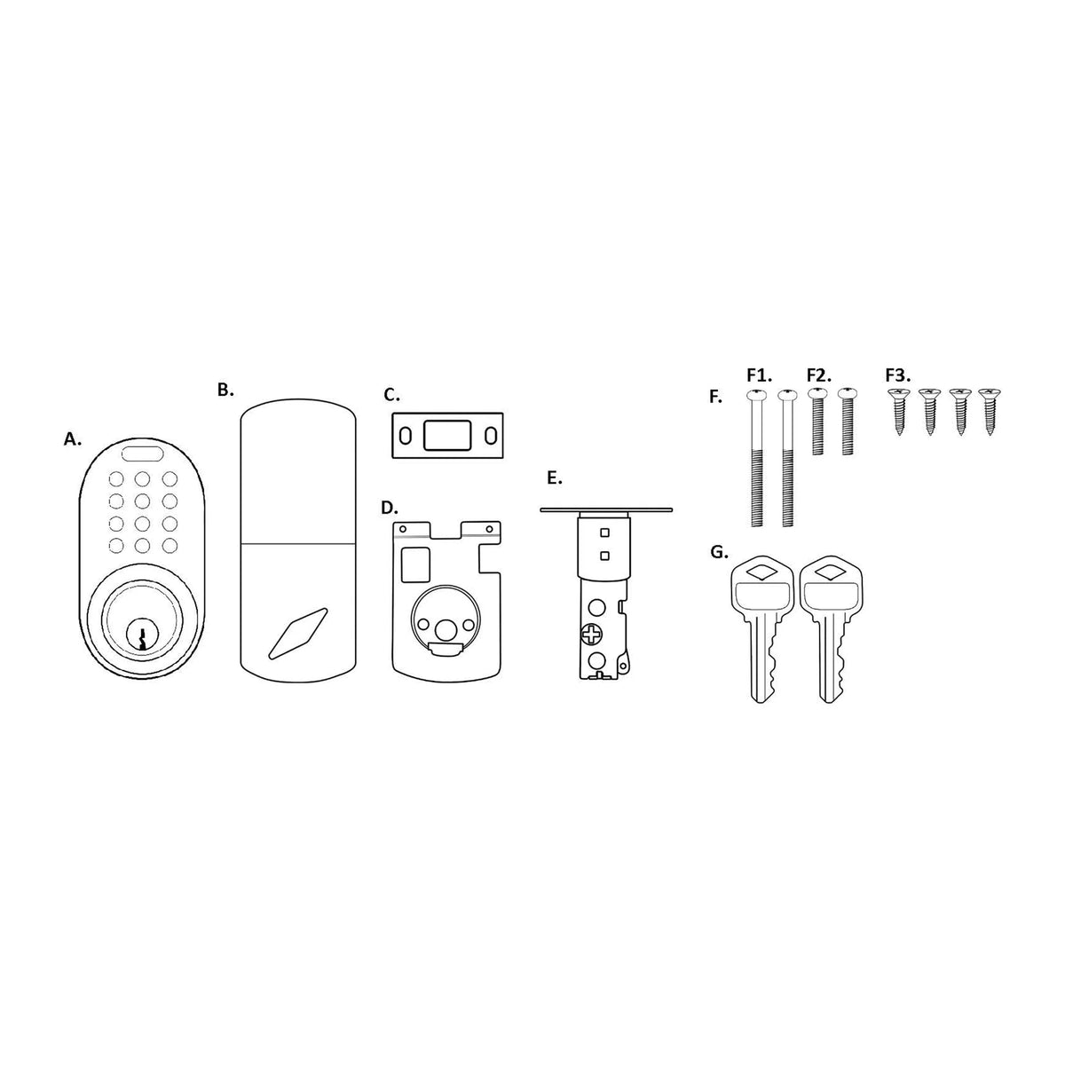 Keyless Entry Deadbolt Door Lock with Electronic Digital Keypad Polished Brass U3060