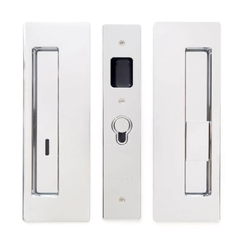 Bright Chrome Magnetic Privacy Pocket Door Pull Set A8220