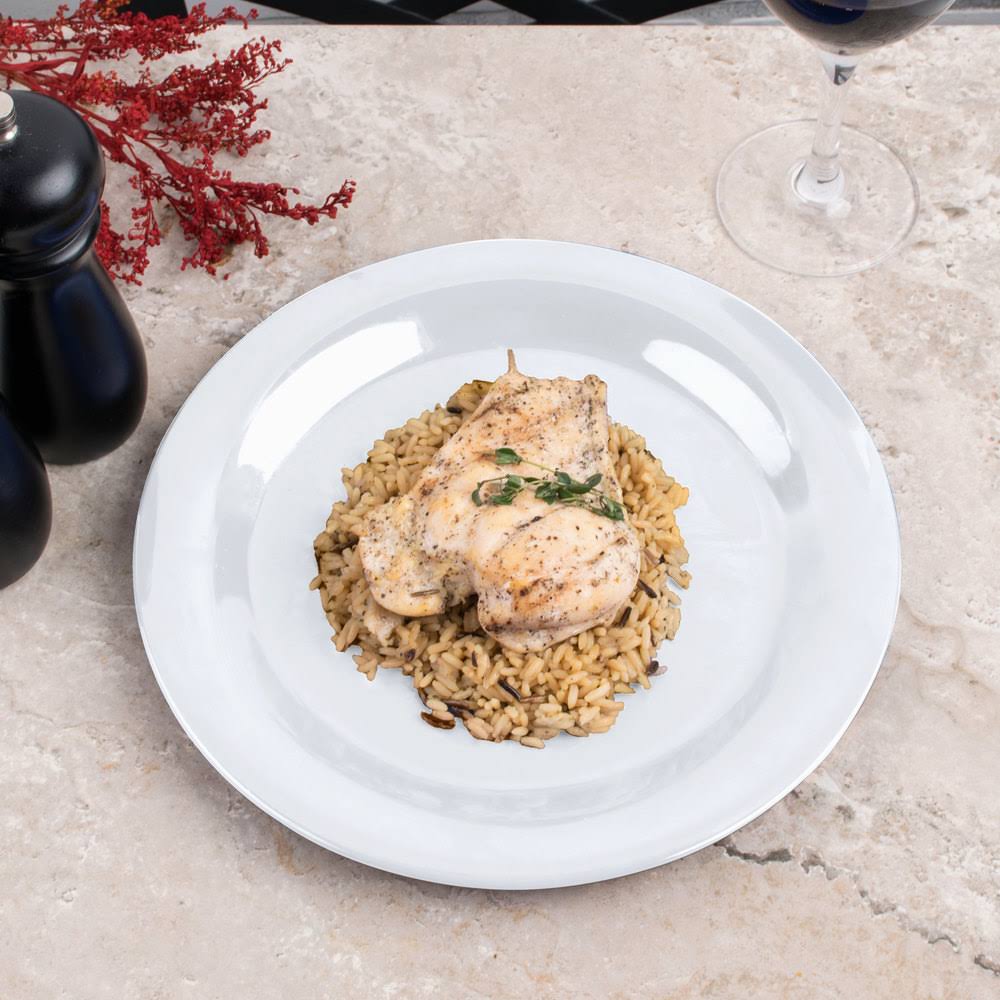 White Melamine Dinner Plate V88729