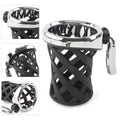 Motorcycle Handlebar Cup Holder Drink W/ Mesh Basket Mount Universal Longer H521334