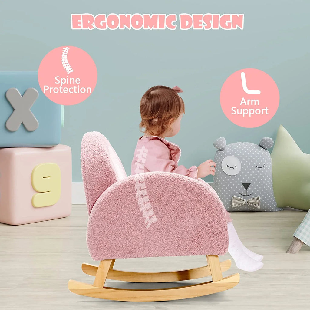 Pink Plush Kids Sofa S7692