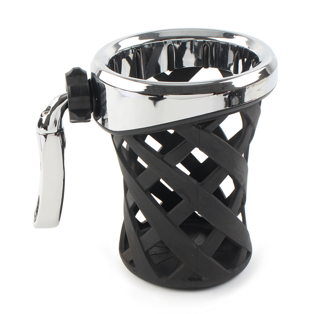 Motorcycle Handlebar Cup Holder Drink W/ Mesh Basket Mount Universal Longer H521334