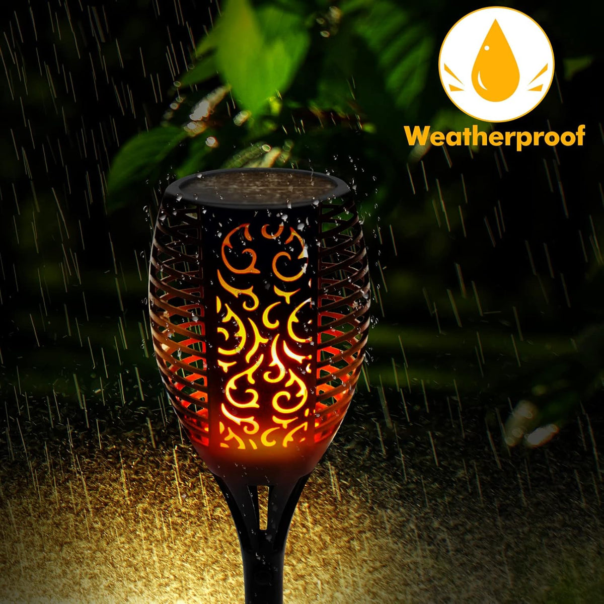 4 Pack Solar Waterproof Torch Light V593380