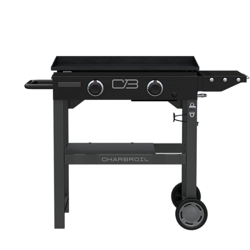 28" Propane Gas Griddle with Cart 2 Burner Flat Top Grill, Black V9975
