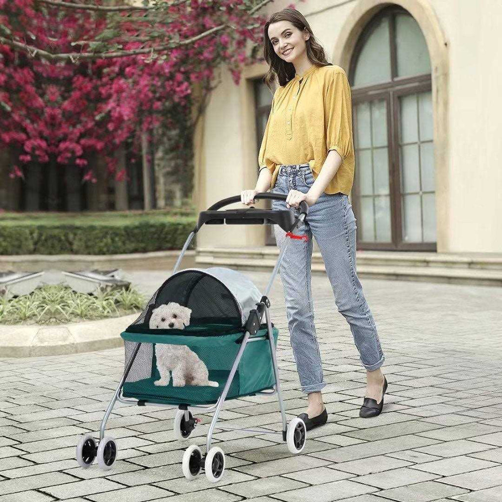 Folding Pet Stroller with Cup Holder D302