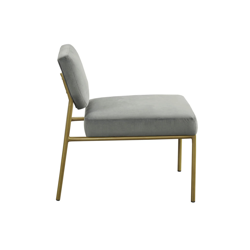 Gray Metal Frame Accent Sofa Chair M5846