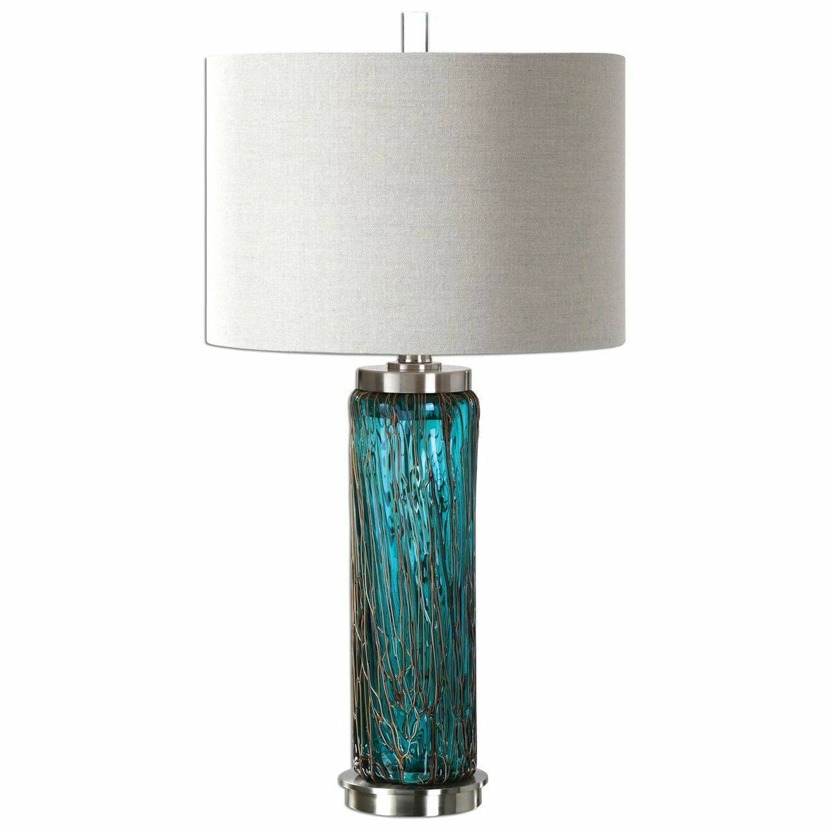 Blue Glass Lamp O7199