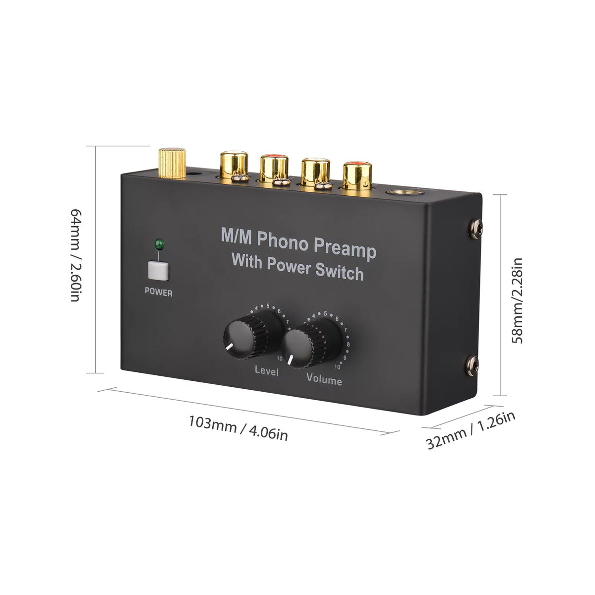 Ultra-compact Phono Preamp with RCA Input Output E28575