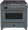 Blue Grey Dual Fuel Propane Gas Range Q502