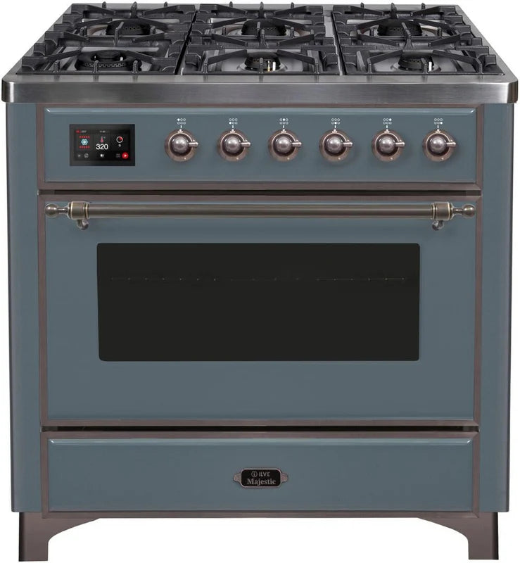 Blue Grey Dual Fuel Propane Gas Range Q502