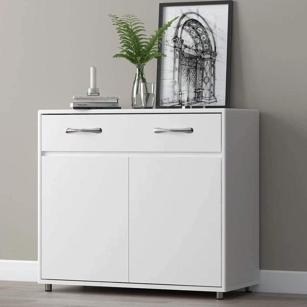 Grey 2 Doors 1 Drawer Buffet Cabinet T6335