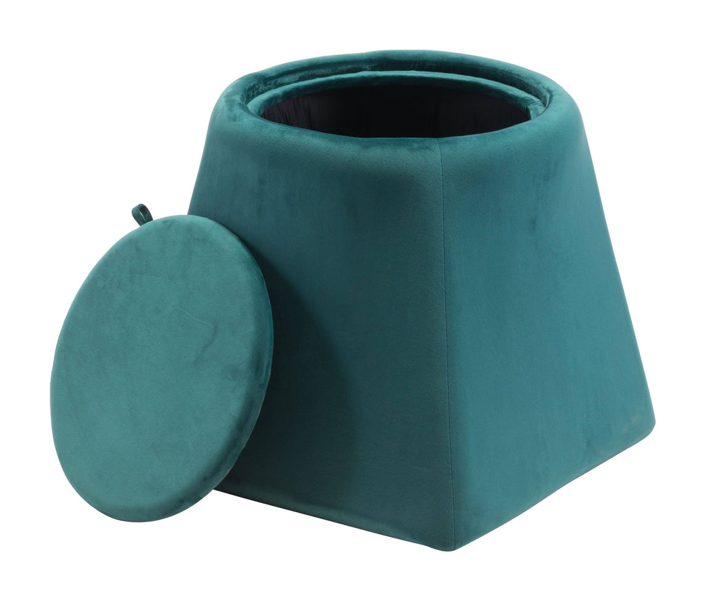 Green Velvet Ottoman Z86938