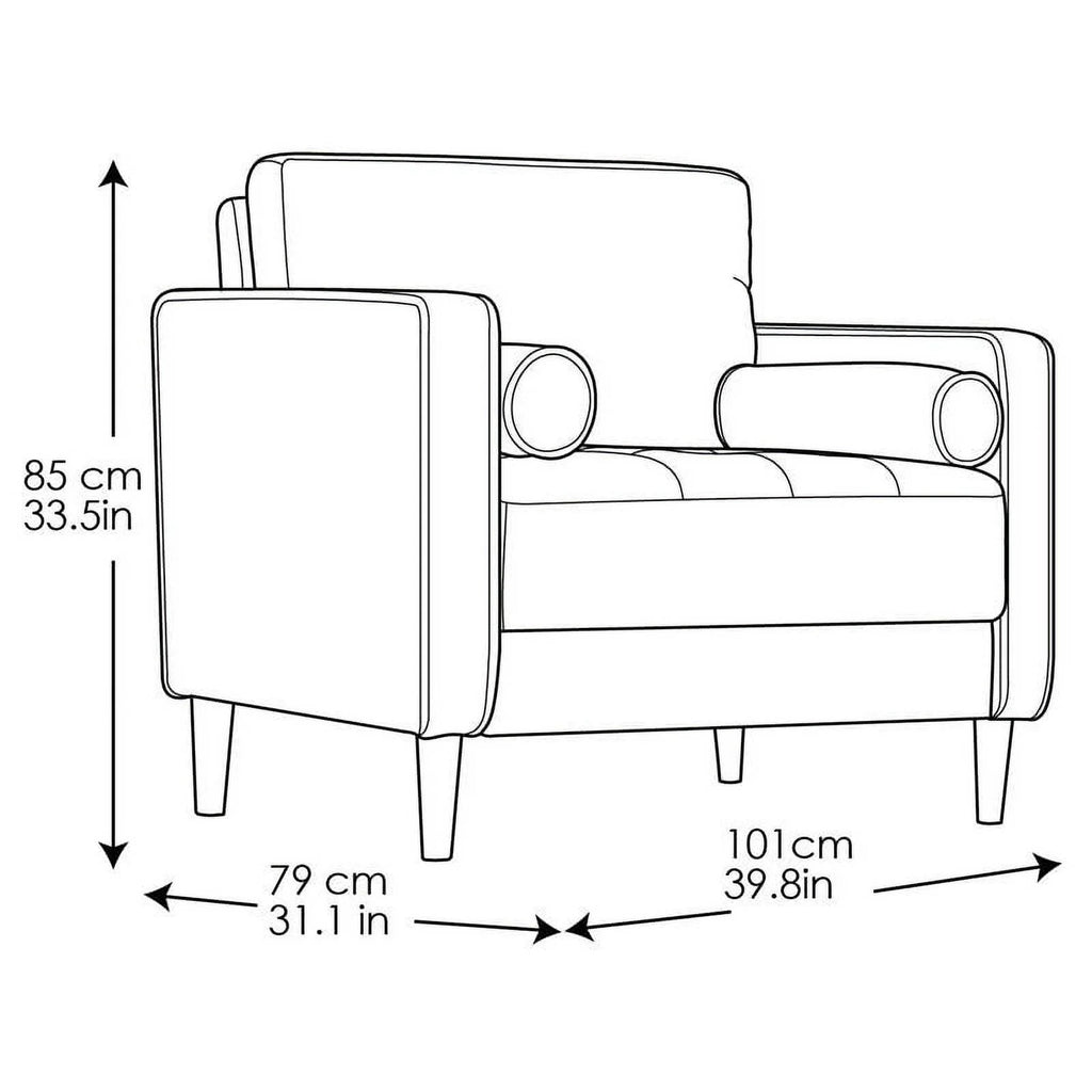 King Chair in Navy Blue Fabric Upholstery Q337433