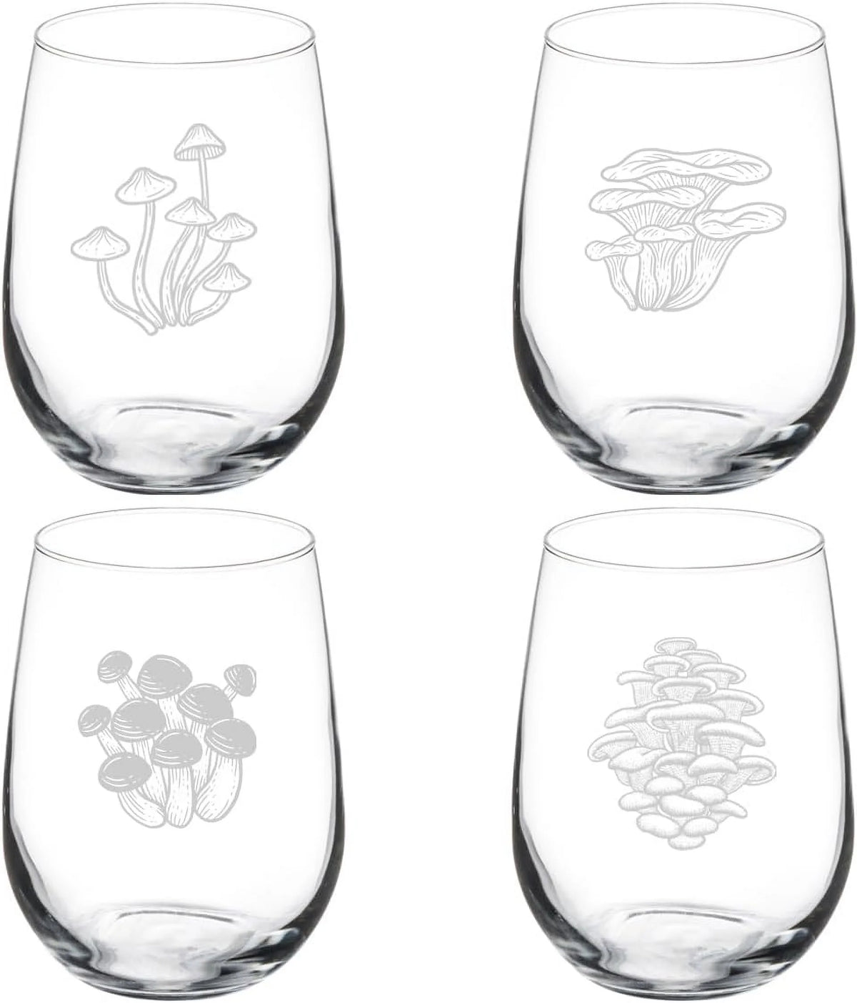 Set Of 4 Stemless Wine Glass R122