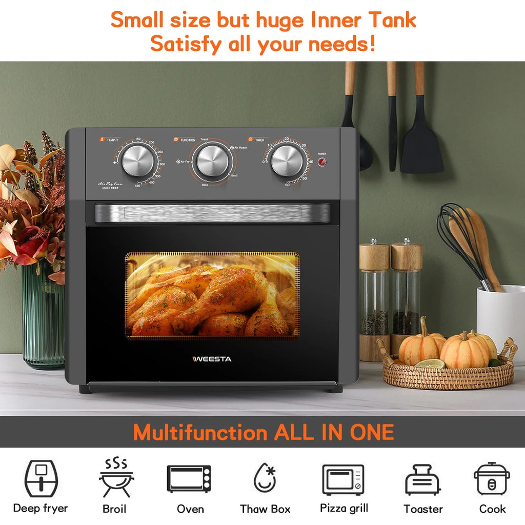 20QT 1300W 5-in-1 Air Fryer Toaster Oven Black B82783