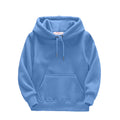 Boys Hoodies Winter Drawstring Hooded Solid Color Print Girls Sweatshirts Kids Pullover with Pockets I670