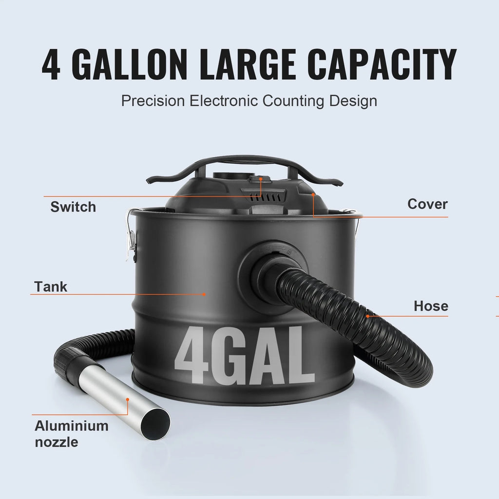 4 Gallon 1200W Ash Vacuum Cleaner W8869