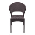 Brown Stacking Patio Dining Side Chair Y72361