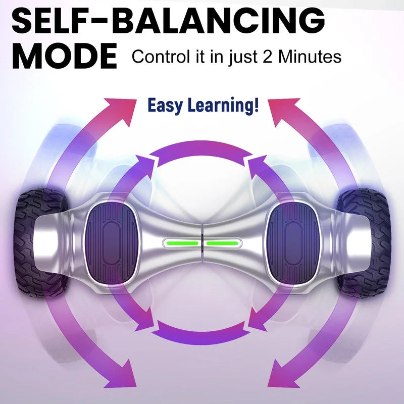 Silver All Terrain Hoverboard with Bluetooth N927