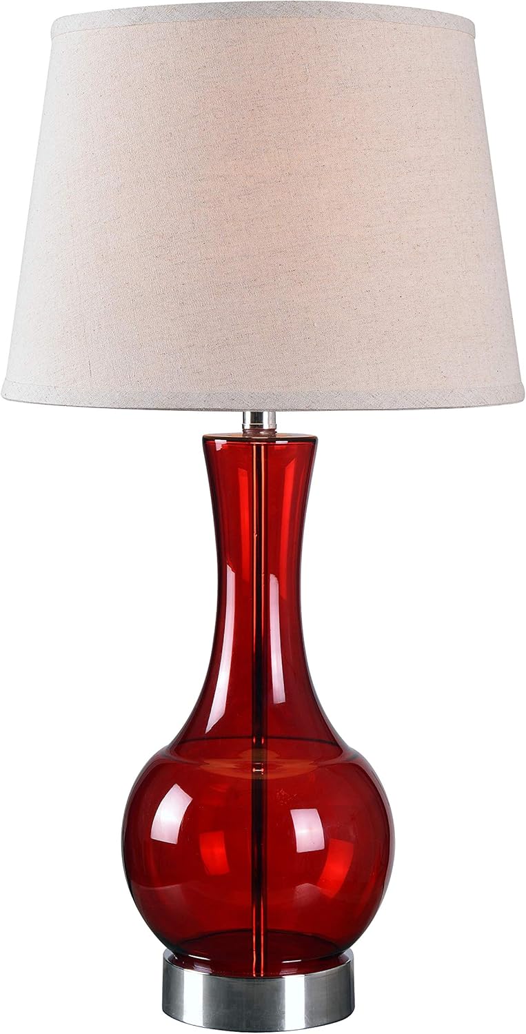 Red Glass Table Lamps Z28913