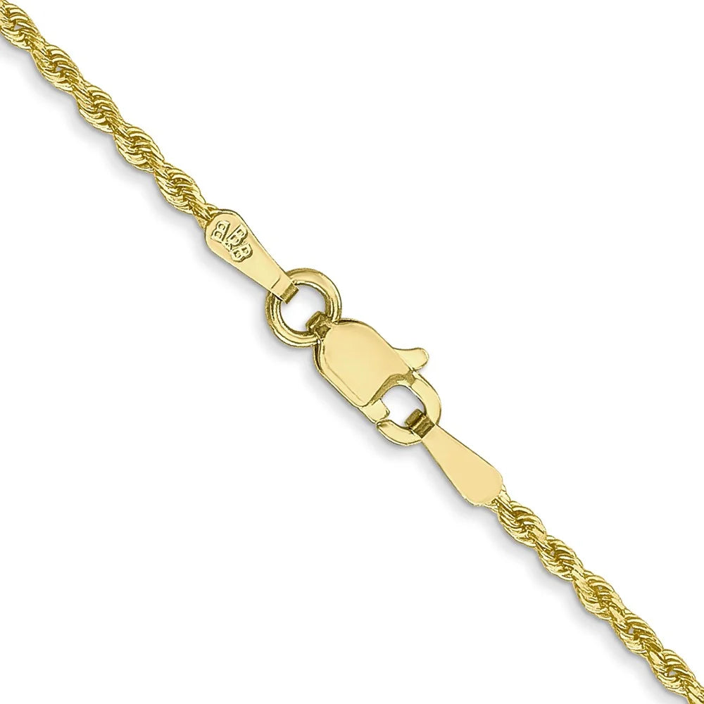 10 Karat Yellow Gold 1.5mm Rope Chain T77451