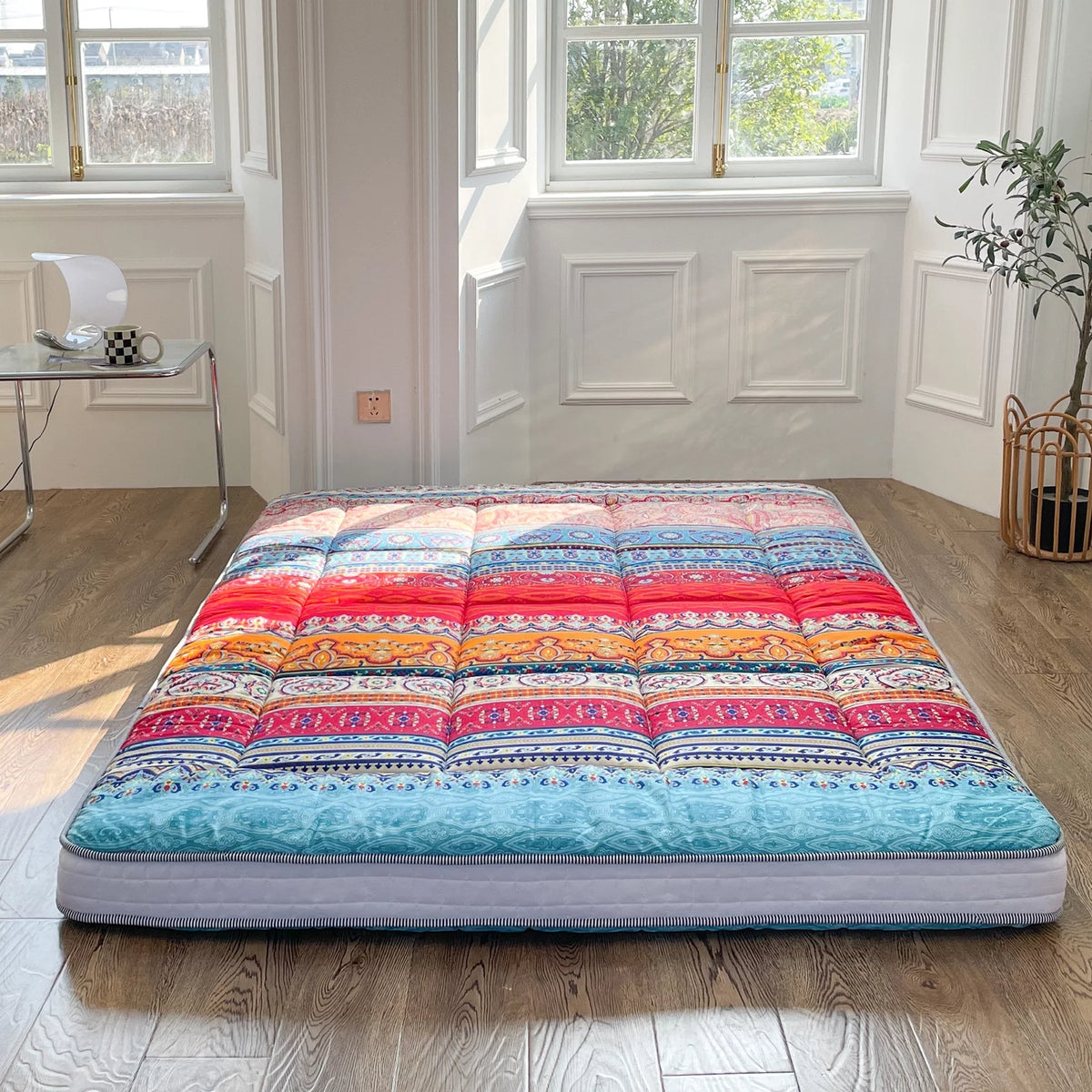 Twin Size Folding Padded Floor Mattress K796798