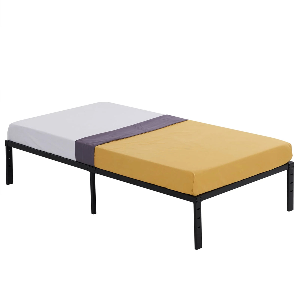 Twin Size Black Metal Platform Bed N431663