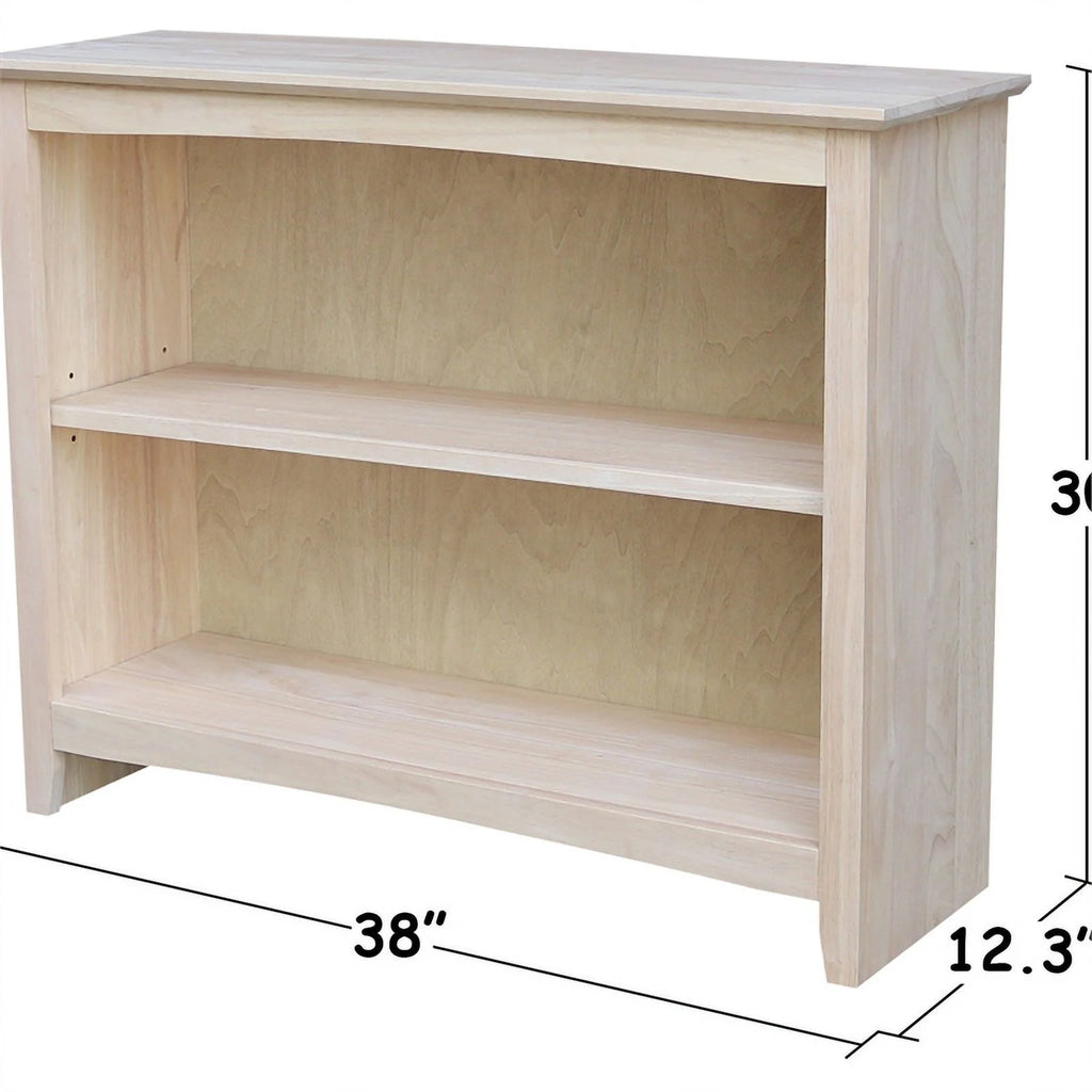 30" Natural Wood Shaker Bookcase K722