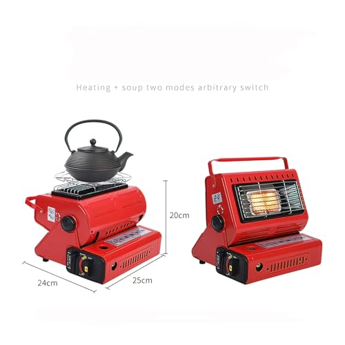 Mini Camp Tent Stove, 3 Heat Settings (Red) Y995154