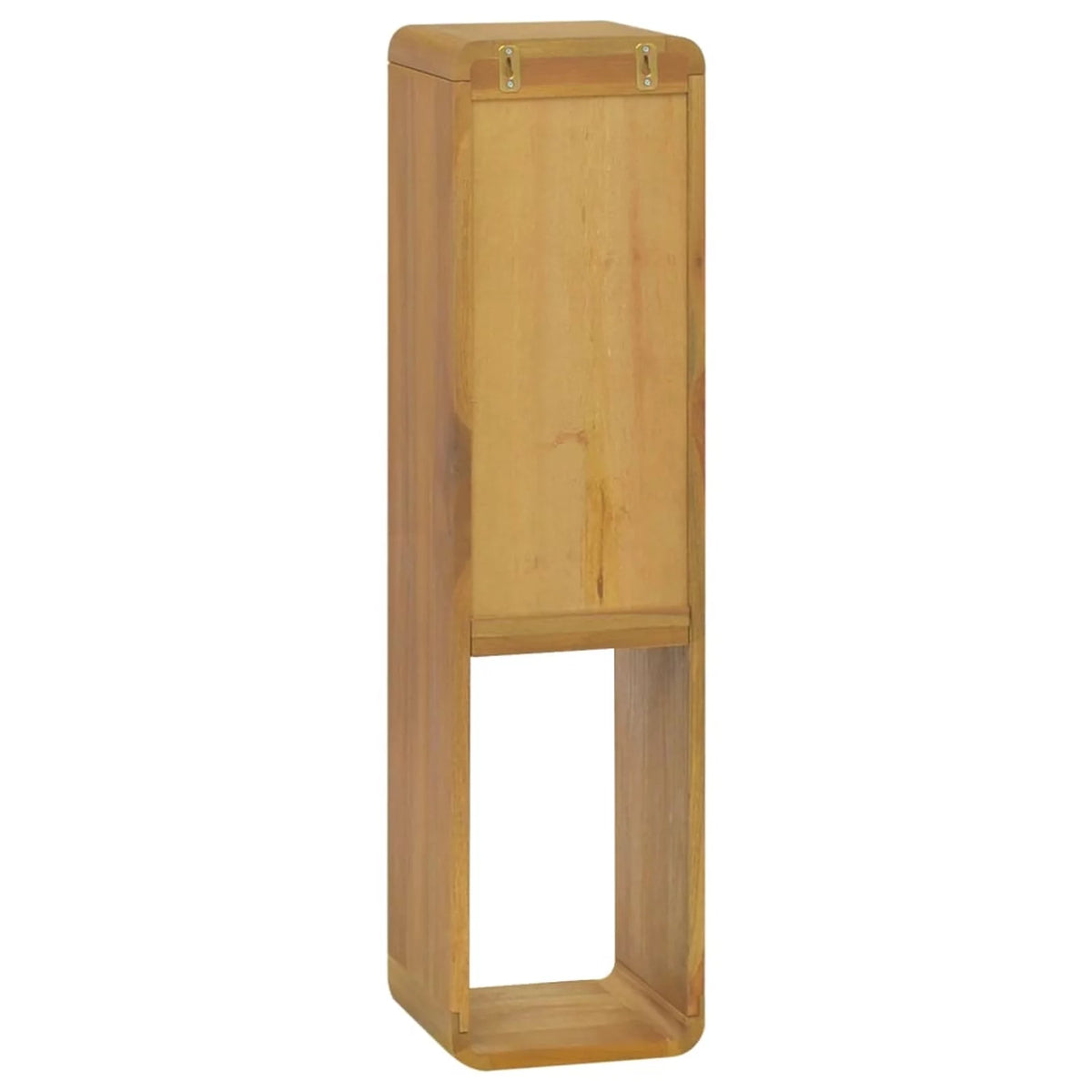 Wall Mounted Teak Wood Bathroom Cabinet with Door and Shelves V51021