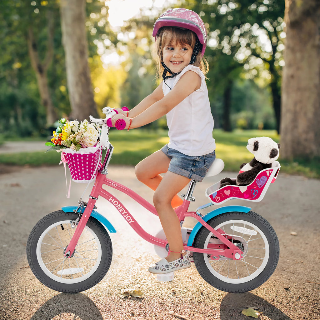 14 Inches Kids Bicycle with Training Wheels & Basket M704278