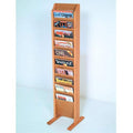 Black Mahogany Light Oak 10 Pocket Magazine Rack Q54520