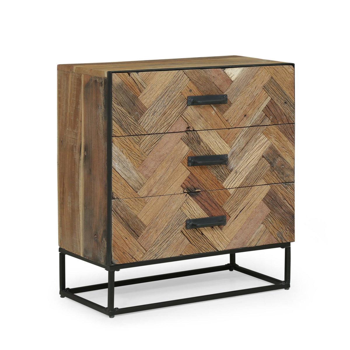Boho Wood 3 Drawer Cabinet Y633991