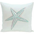 16" x 16" Sea Star Coastal Print Outdoor Pillow U1804