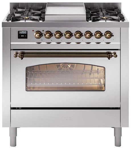 36 Dual Fuel Natural Gas Range in Stainless Steel W61694
