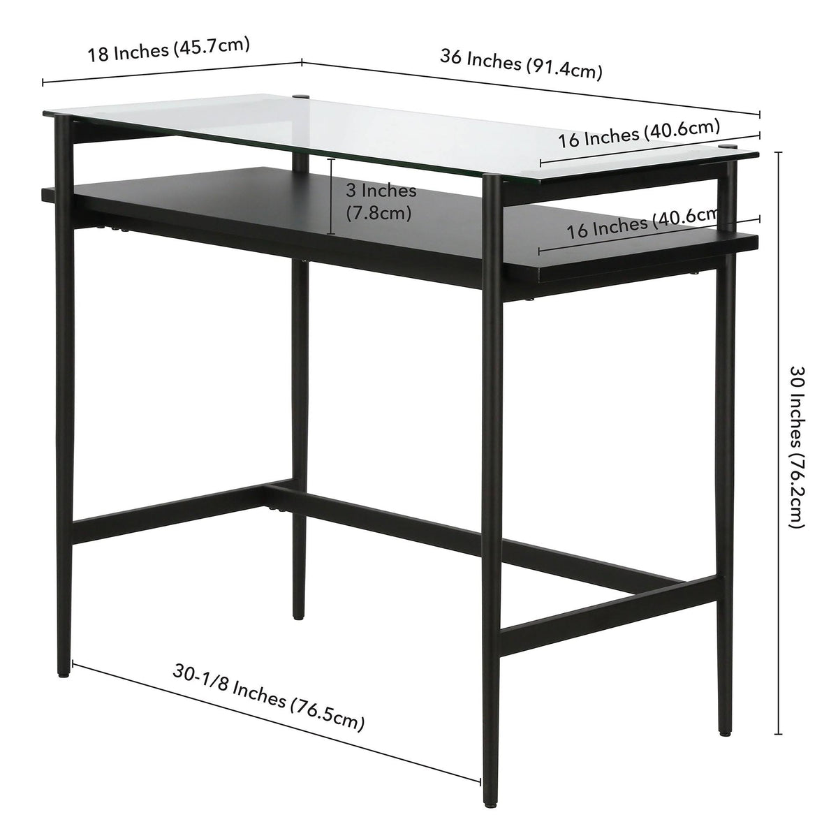 Brass Desk with Walnut Shelf H148792