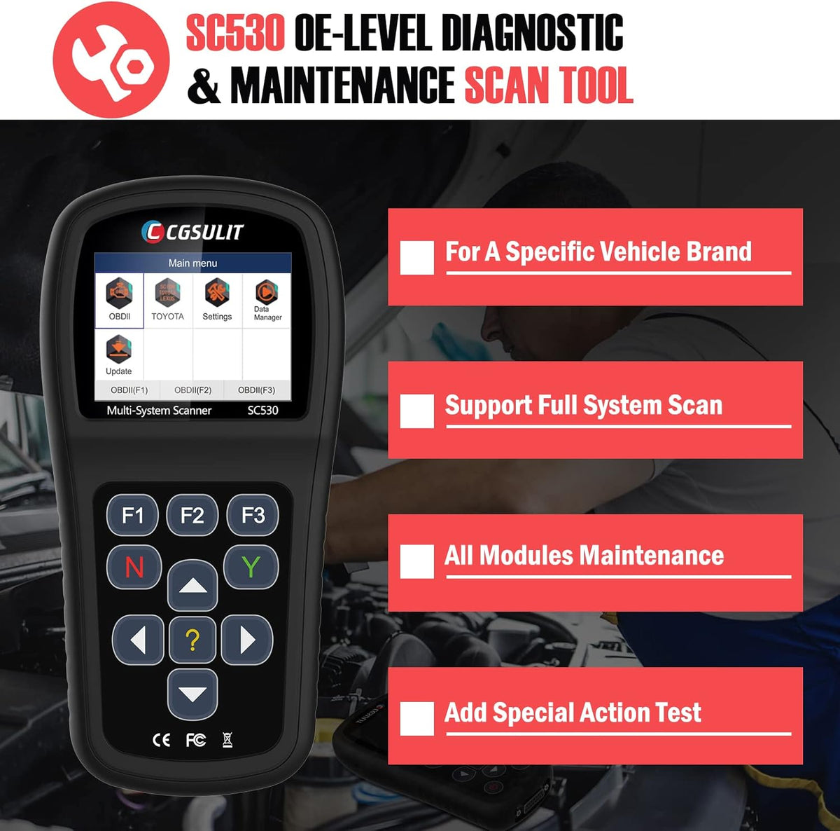 Full Systems Diagnostic Scan Tool with All Special Functions V7858