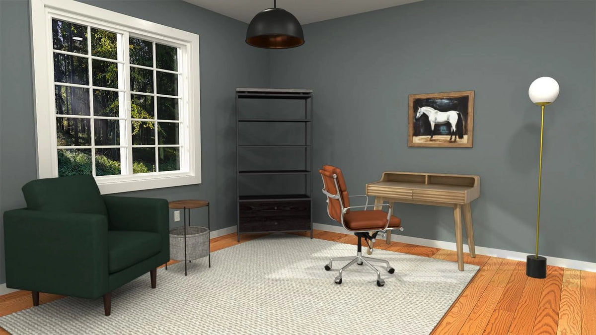 Modern Office File Cabinet in Walnut, Oak K34983