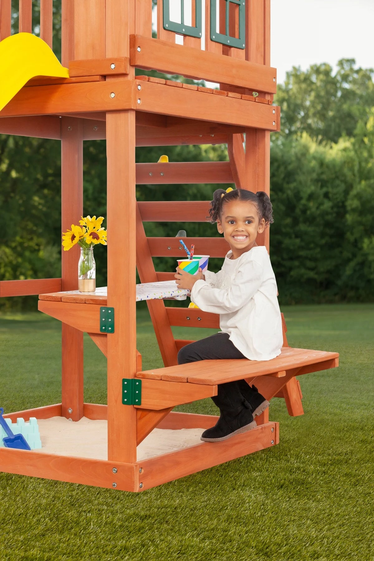 Cedar Wooden Swing Set N915