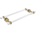18 in. Back to Back Shower Door Towel Bar with Dotted Accents Satin Brass H56207