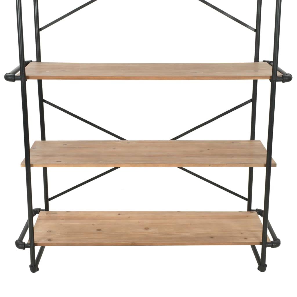 Solid Firwood and Steel Bookcase J936
