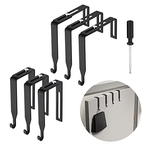 12 Pcs Adjustable Metal Cubicle Wall Hooks with Cross Screwdriver R181281