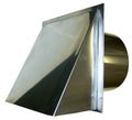 7 inch Round Stainless Steel Wall Vent Cap with Screen K275188